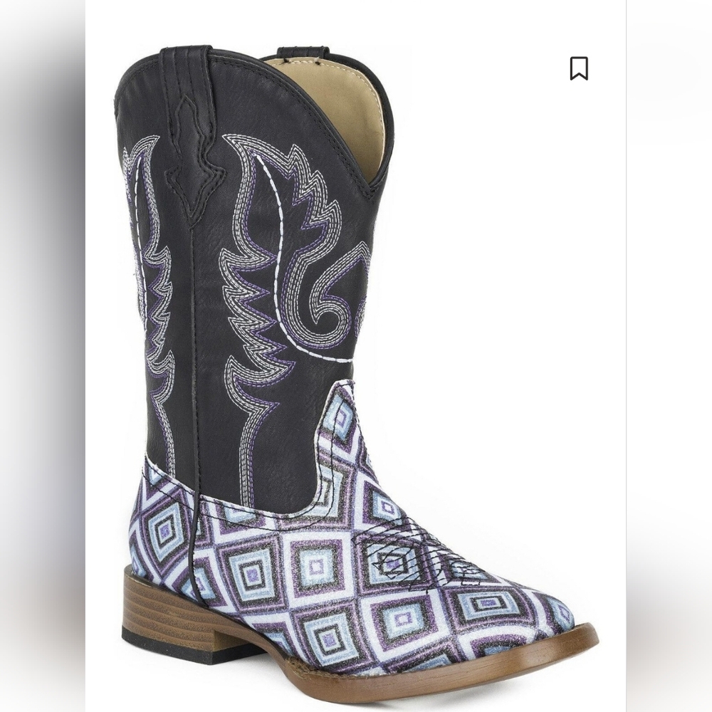 Roper Tan and Gray Kids' Boots